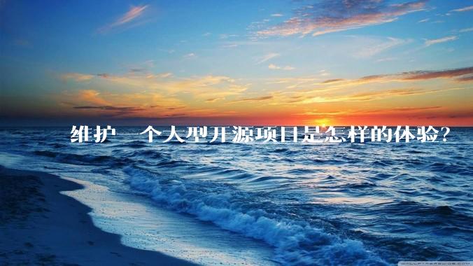 维护一个大型开源项目是怎样的体验？